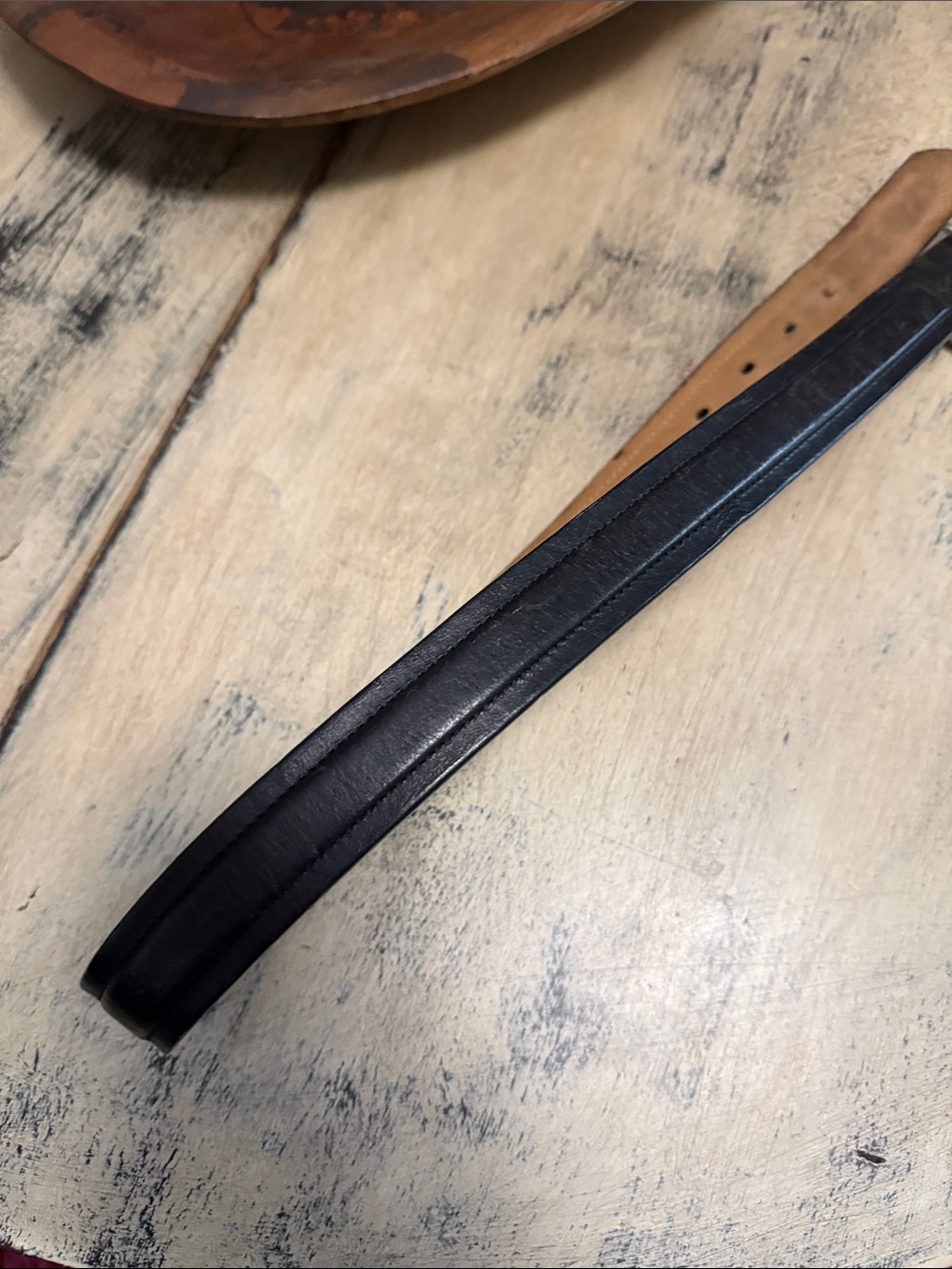 Tasso Elba Black Leather Dress Belt